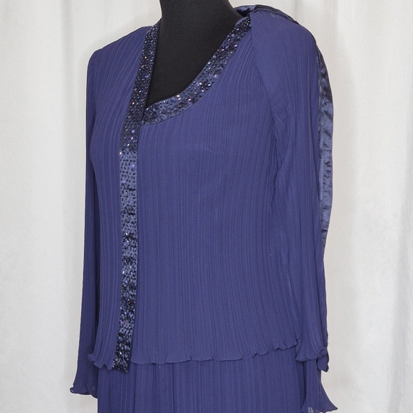 Patra Pleated Chiffon Formal Event Dress - Size 6 - Picture 7 of 16